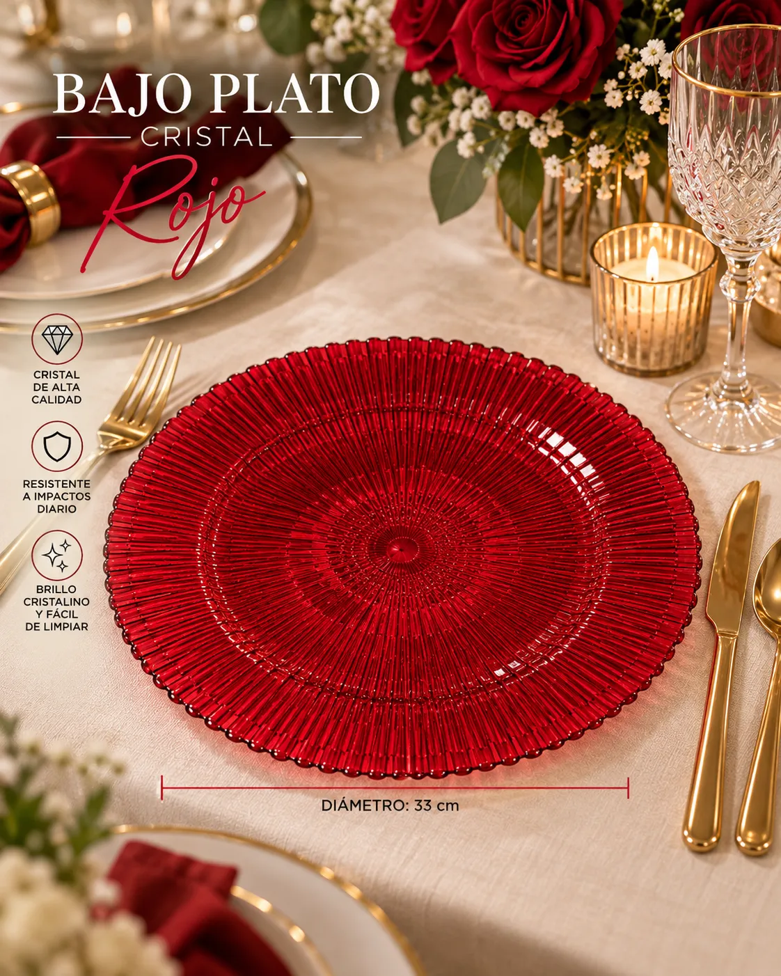 BAJO PLATO ROJO - imagen 3