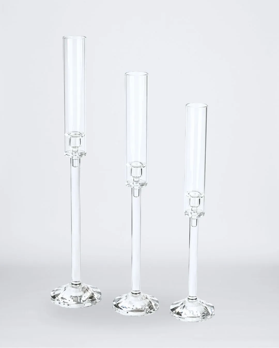 CANDELABRO ACRÍLICO SET X 3 PIEZAS