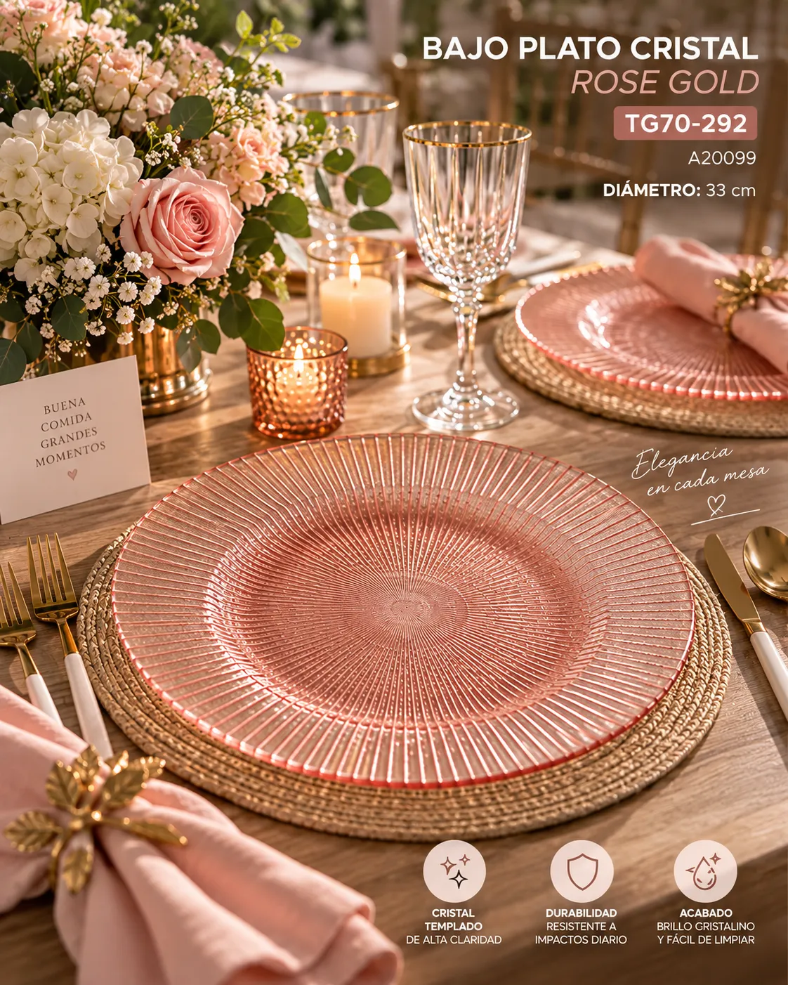 BAJO PLATO ROSA - imagen 4