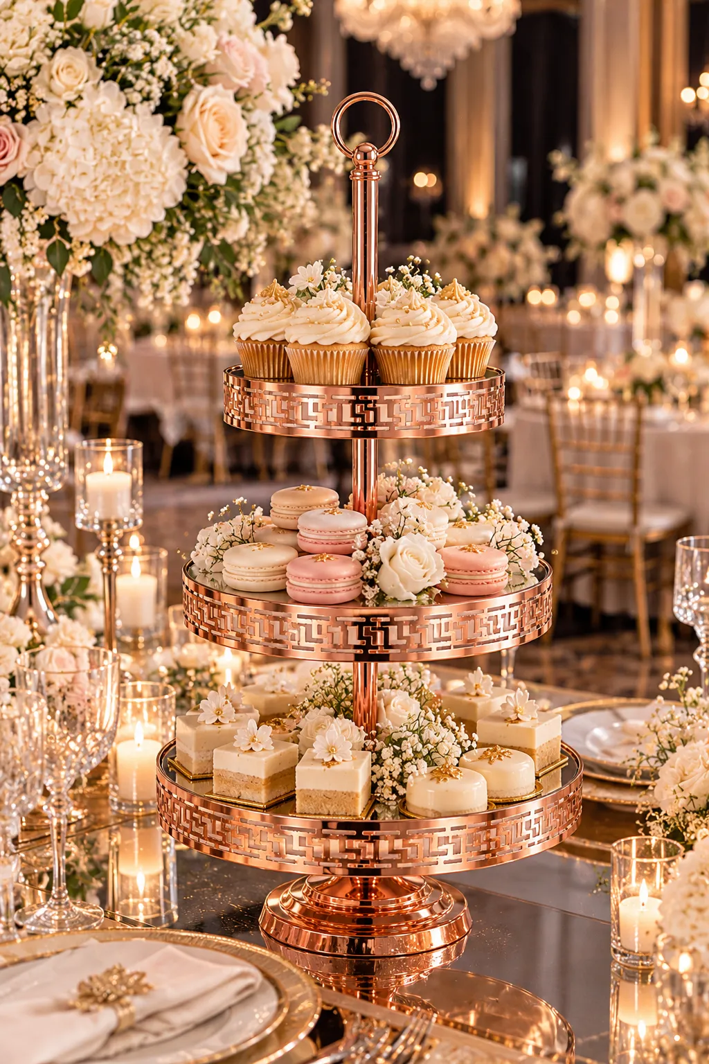 SET DE 3 BASES PARA PASTEL ROSE GOLD - imagen 2