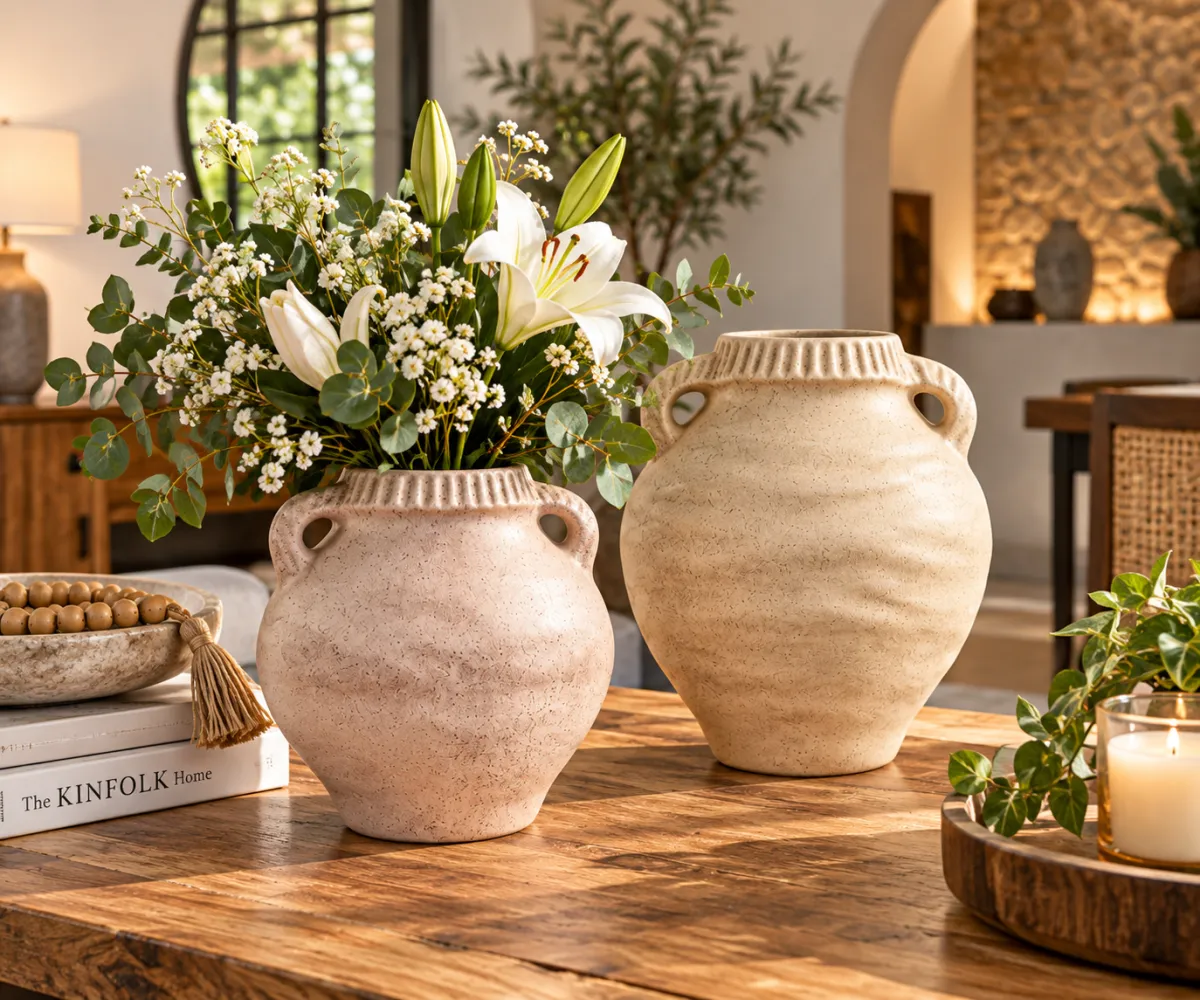 JARRON CERAMICA ONDULADO