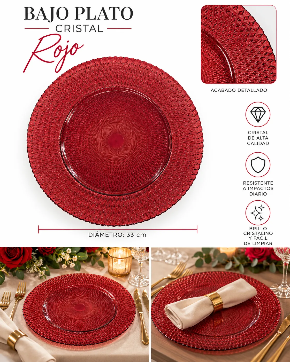 BAJO PLATO ROJO 2